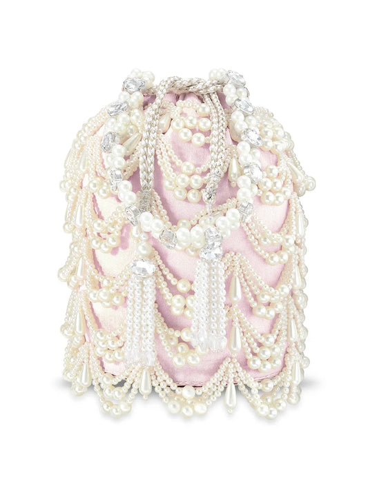 Glamour Pearl Cascade Evening Bag