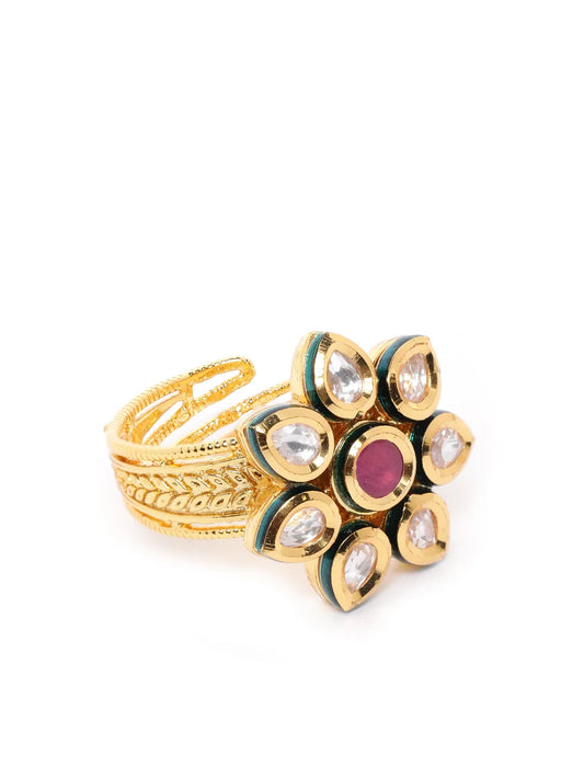 Royal Look Crystal Ring | Elegant Fashion Jewellery by Peora