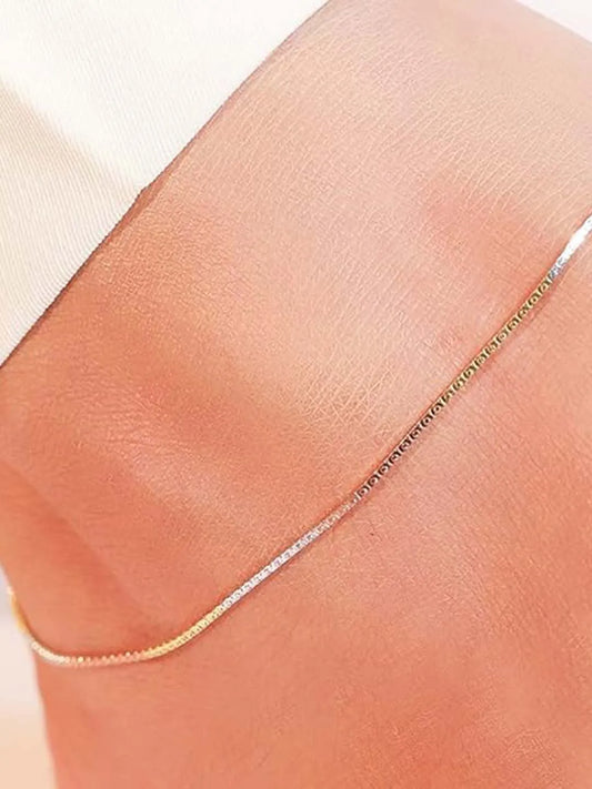 Grace Anklet by Peora | Elegant & Delicate Footwear Jewellery