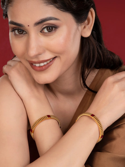 Bold Triple Line Kada Bangle Set