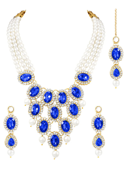 Layered Pearl Necklace Ensemble