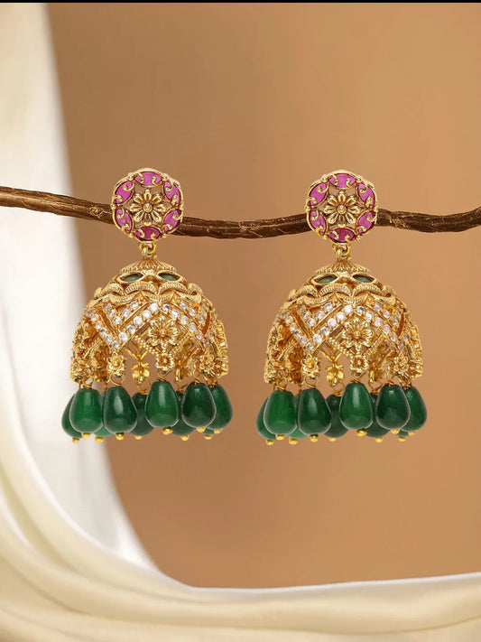 Stunning Beads Embellished Jhumka