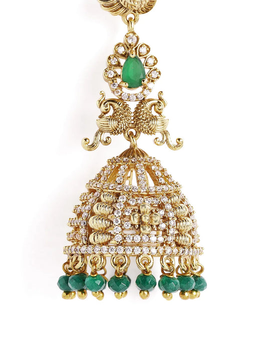 Royal Peacock Crafted Jhumka Design