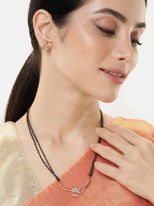 Exquisite CZ Studded Mangalsutra Set