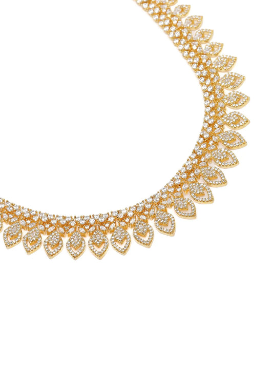 Dazzling Aura CZ Necklace Earrings