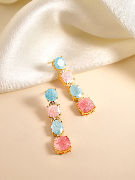 Shimmering Crystal Drop Earrings