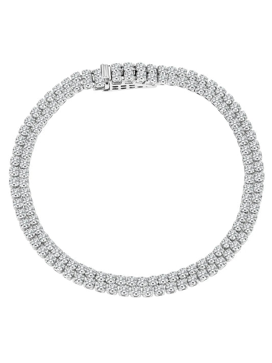 Gleaming Twin Row CZ Tennis Bracelet