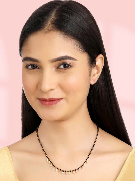 CZ Charm Beaded Chain Mangalsutra