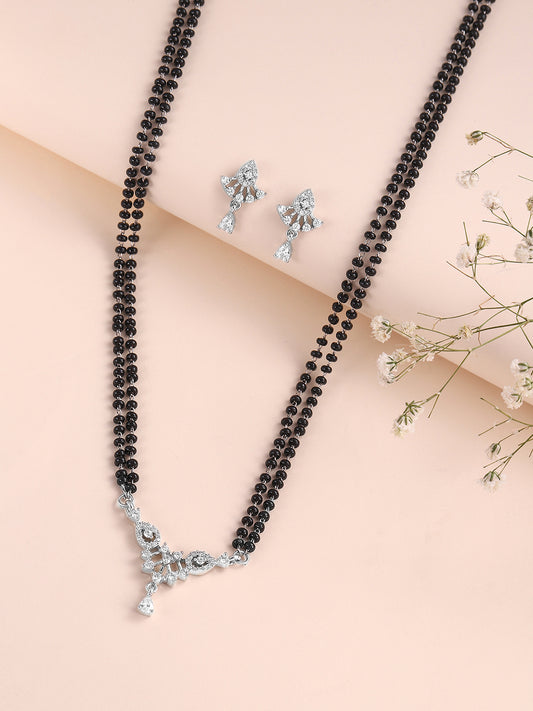 Stunning CZ Studded Mangalsutra Set