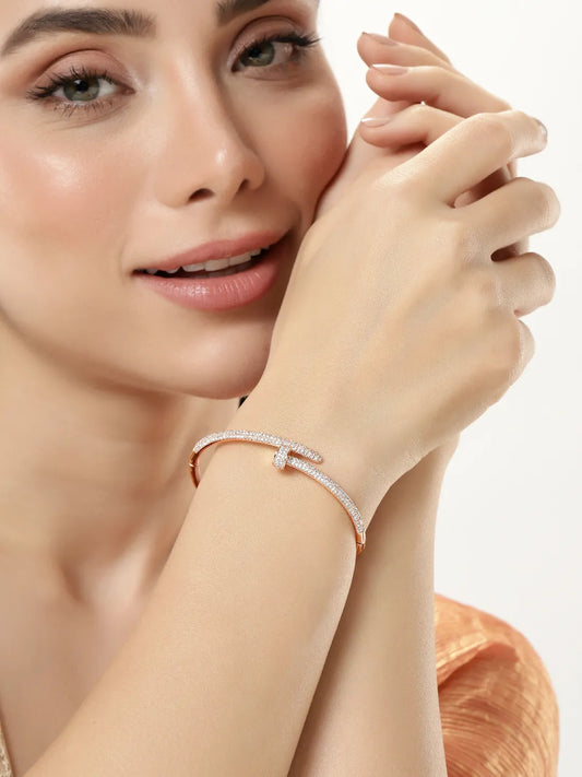 Sleek and Stylish CZ Studded Kada