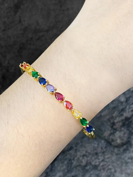 Peora Sparkle Cuff Bracelet – Glamorous & Elegant Shine