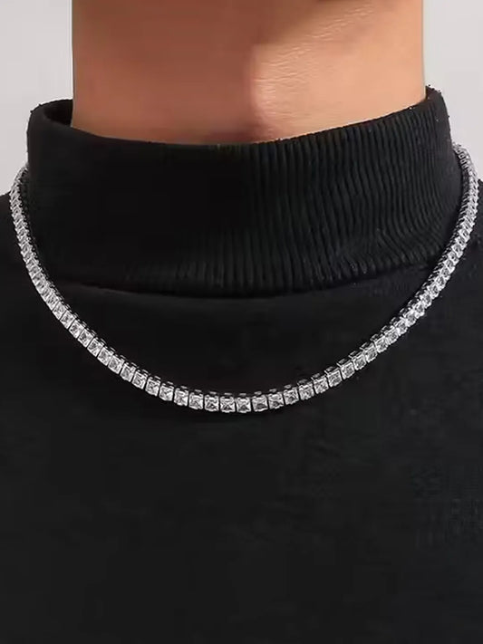 Dazzling Crystal Tennis Necklace
