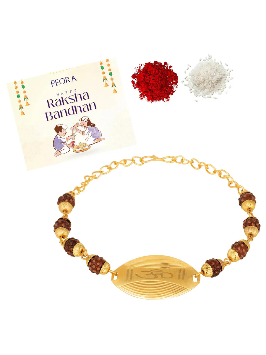 Om Bracelet Style Rakhi for Brother