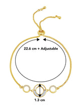 Circles Adjustable CZ Bracelet by Peora – Contemporary Fashion Jewellery

