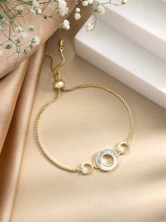 Circles Adjustable CZ Bracelet by Peora – Contemporary Fashion Jewellery

