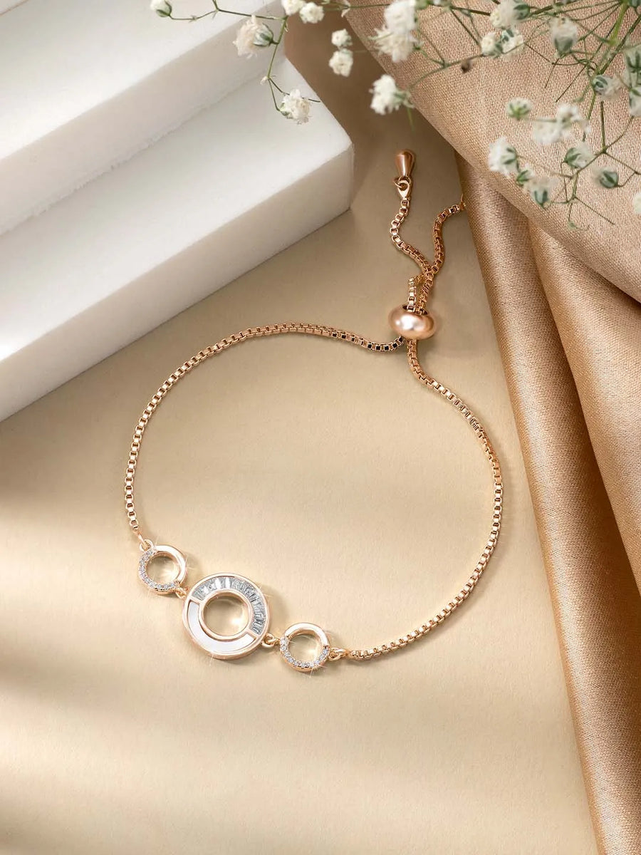 Circles Adjustable CZ Bracelet by Peora – Contemporary Fashion Jewellery

