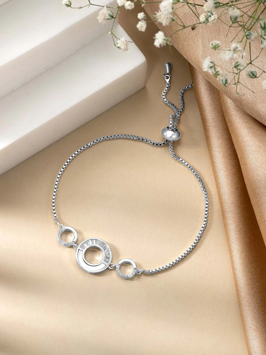 Circles Adjustable CZ Bracelet by Peora – Contemporary Fashion Jewellery

