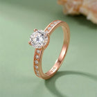 Peora Rose Gold Solitaire 925 Sterling Silver Ring