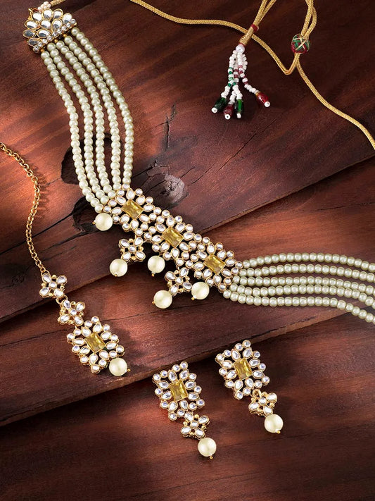 Pearl Choker Set – Timeless & Elegant Jewellery for Women | Peora