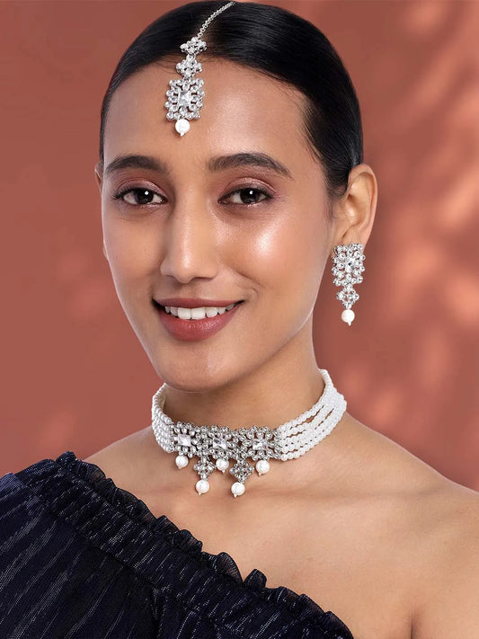 Pearl Choker Set – Timeless & Elegant Jewelry for Women | Peora