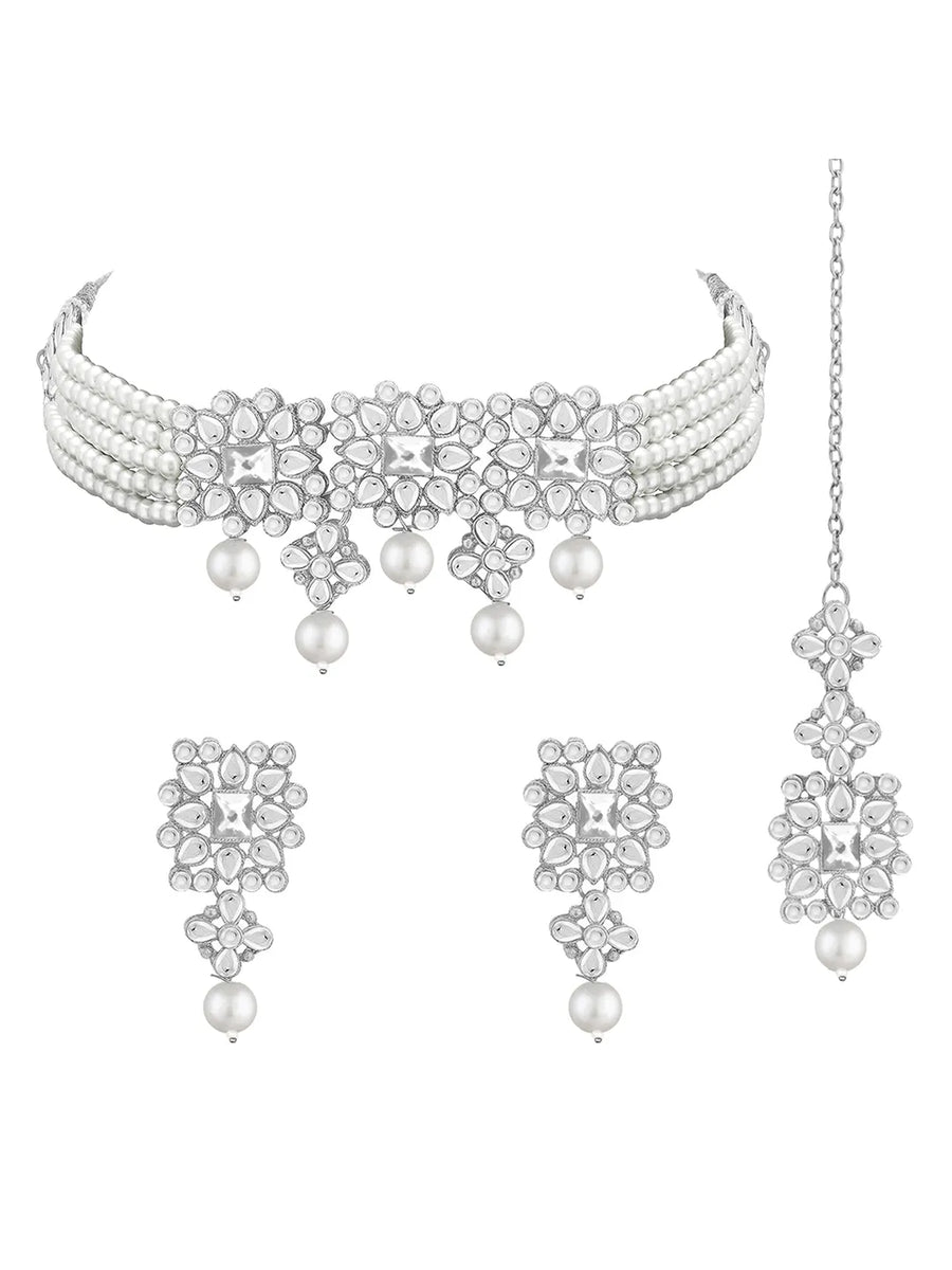 Pearl Choker Set – Timeless & Elegant Jewelry for Women | Peora