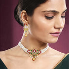 Colourful Choker Set by Peora | Vibrant Fashion Jewellery for Women

