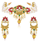 Colourful Choker Set by Peora | Vibrant Fashion Jewellery for Women

