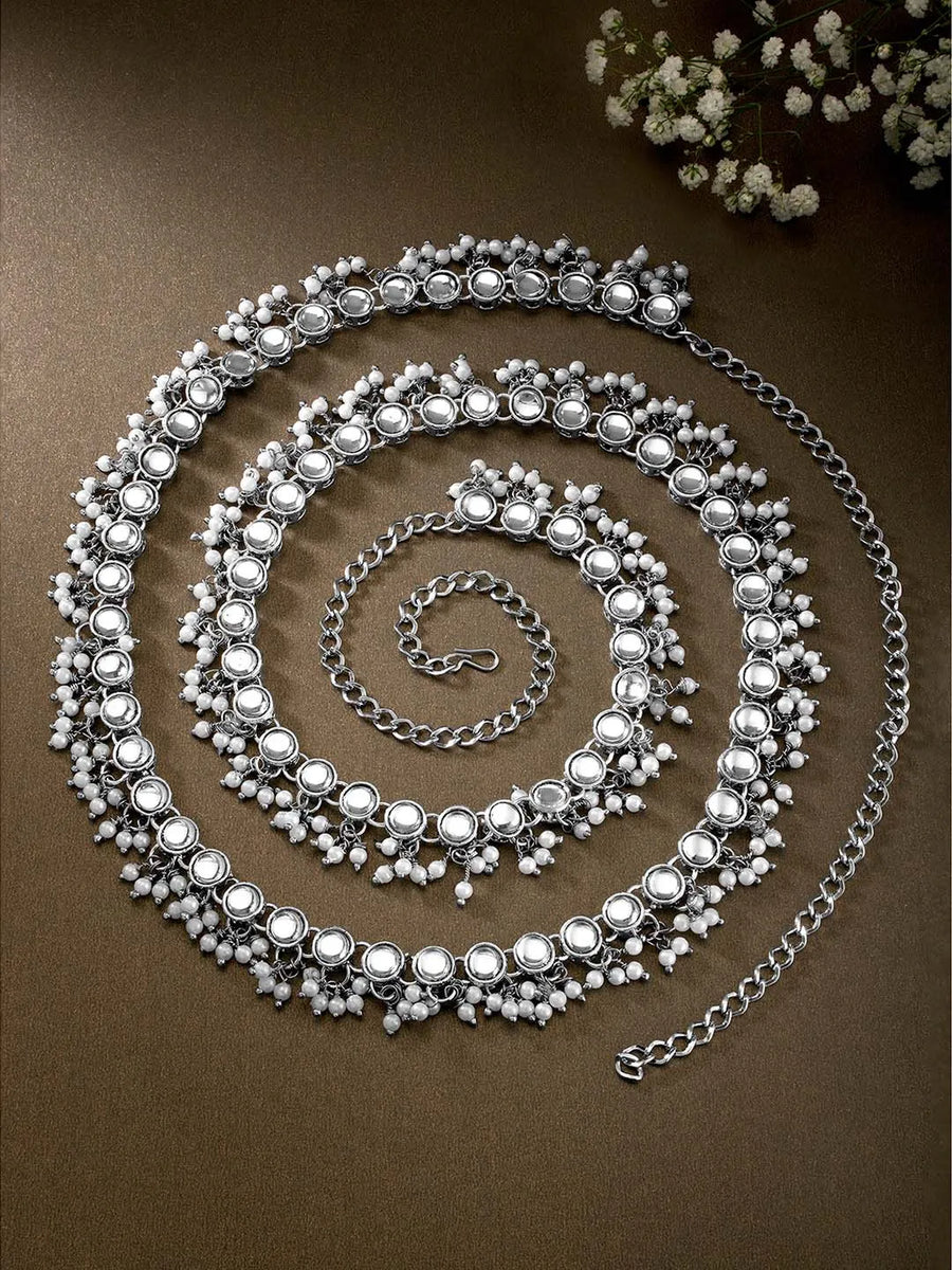 Stone & Beads Belly Chain by Peora | Stylish Waist Fashion Jewellery

