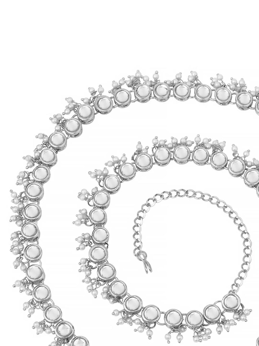 Stone & Beads Belly Chain by Peora | Stylish Waist Fashion Jewellery

