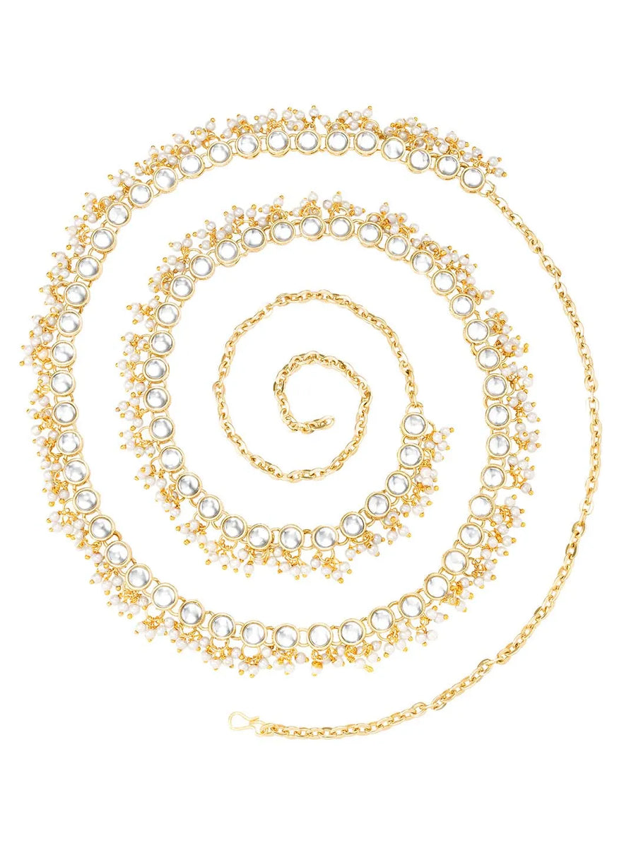 Stone & Beads Belly Chain by Peora | Stylish Waist Fashion Jewellery

