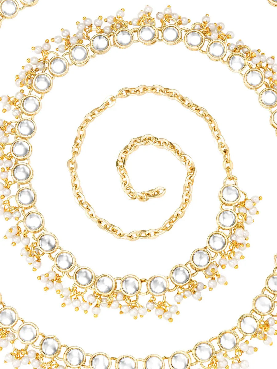 Stone & Beads Belly Chain by Peora | Stylish Waist Fashion Jewellery

