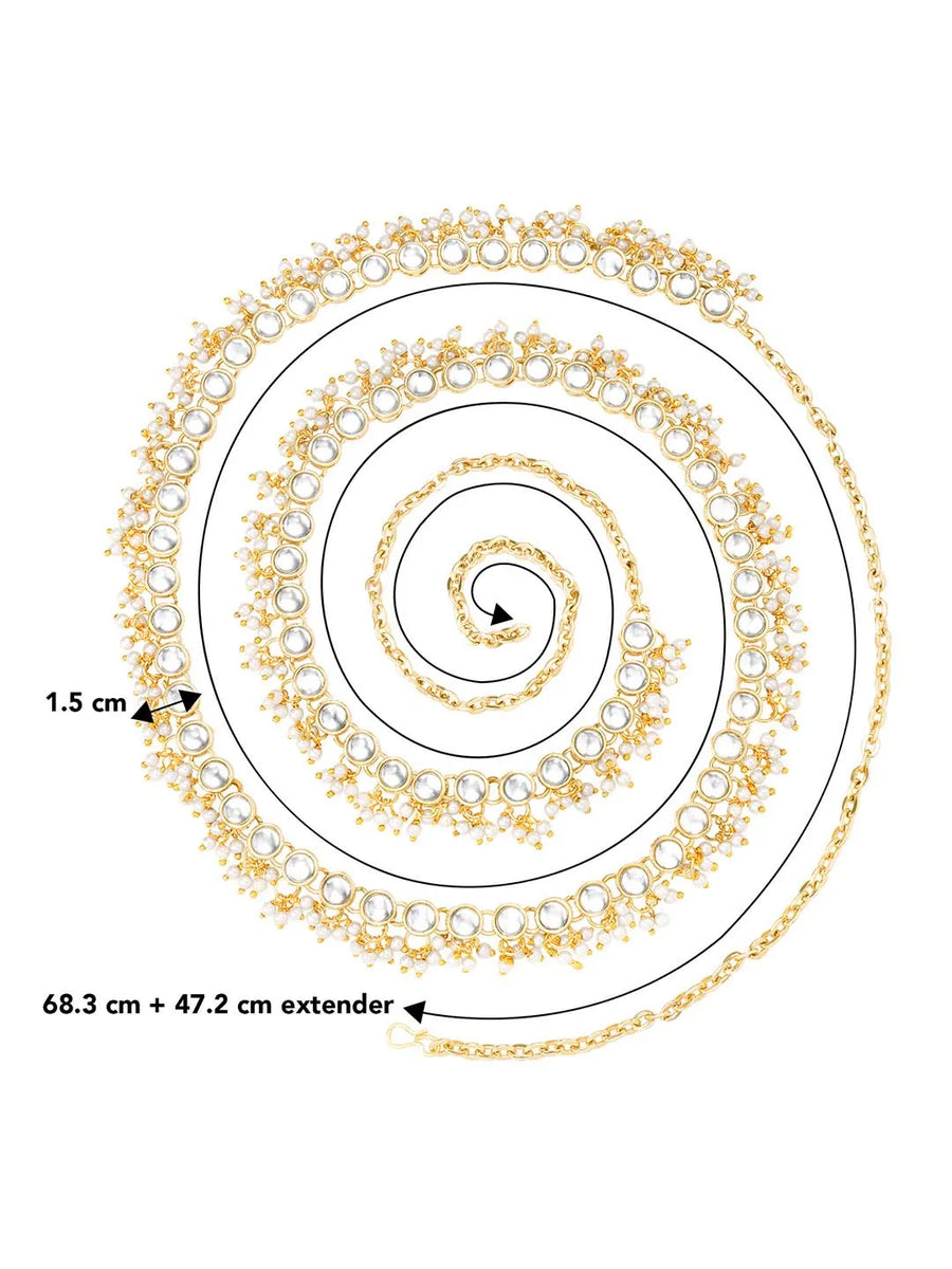 Stone & Beads Belly Chain by Peora | Stylish Waist Fashion Jewellery

