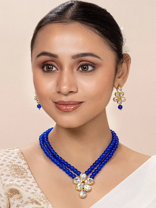 Beaded Necklace Set by Peora | Colourful Fashion Jewellery for Women

