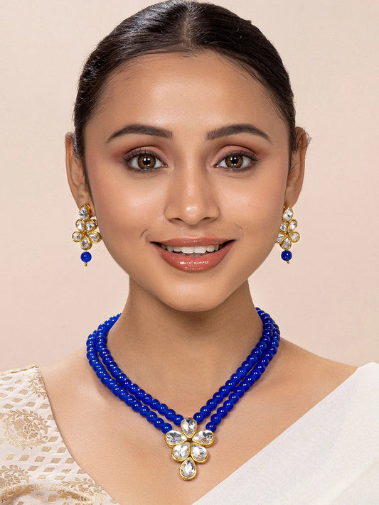 Beaded Necklace Set by Peora | Colourful Fashion Jewellery for Women

