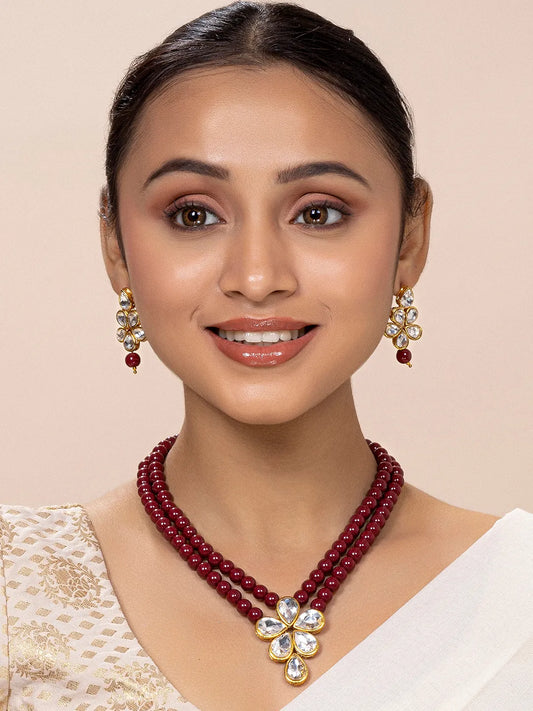 Beaded Necklace Set by Peora | Colourful Fashion Jewellery for Women

