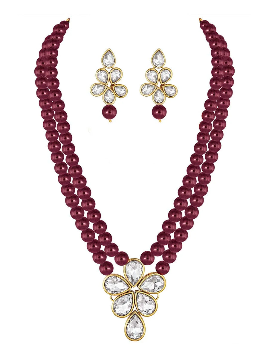 Beaded Necklace Set by Peora | Colourful Fashion Jewellery for Women

