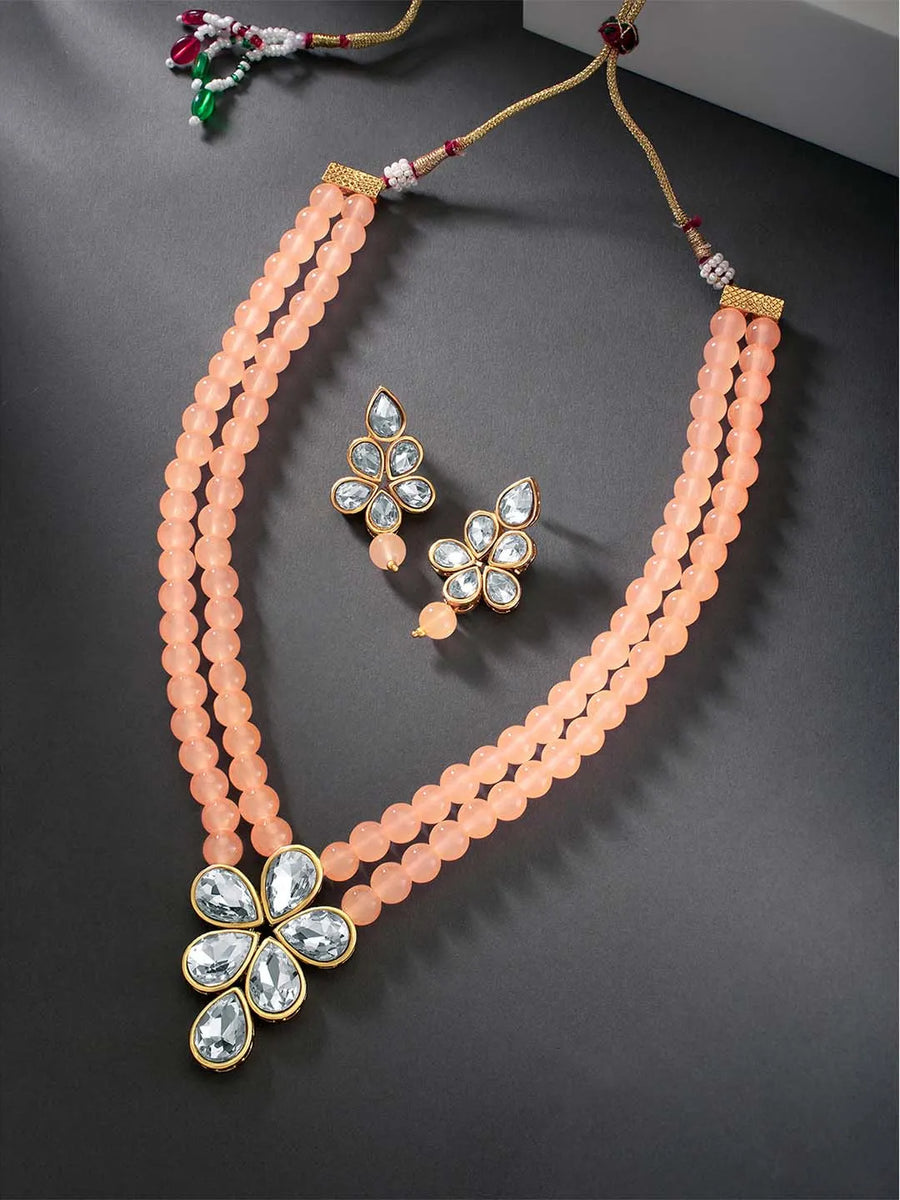 Beaded Necklace Set by Peora | Colourful Fashion Jewellery for Women

