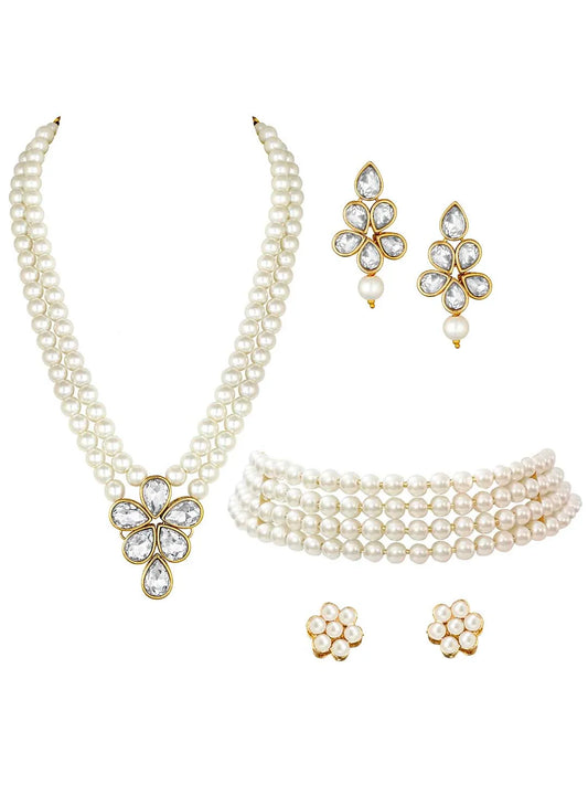Choker & Pearl Set – Elegant & Trendy Jewelry Collection | Peora