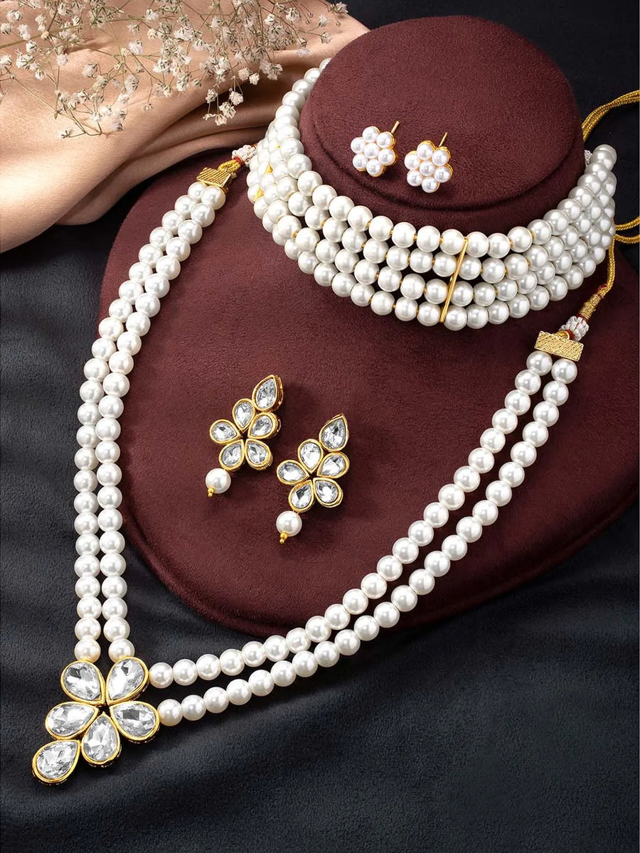 Choker & Pearl Set – Elegant & Trendy Jewelry Collection | Peora
