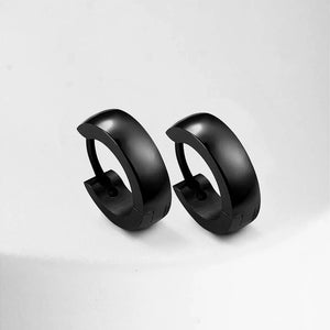Bold Basics Classic Black Hoop Huggies