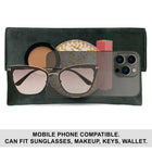 Velvet Midnight Aura Flap Clutch - Black