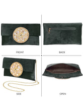 Velvet Midnight Aura Flap Clutch