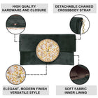 Velvet Midnight Aura Flap Clutch - Black