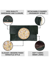 Velvet Midnight Aura Flap Clutch