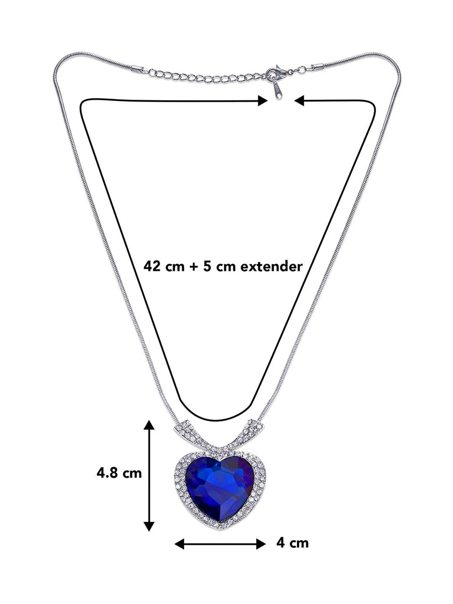 Blue Heart Necklace – Elegant Symbolic Jewellery | Peora