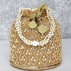 Chic Potli Bag for Fashion Brides - Brown