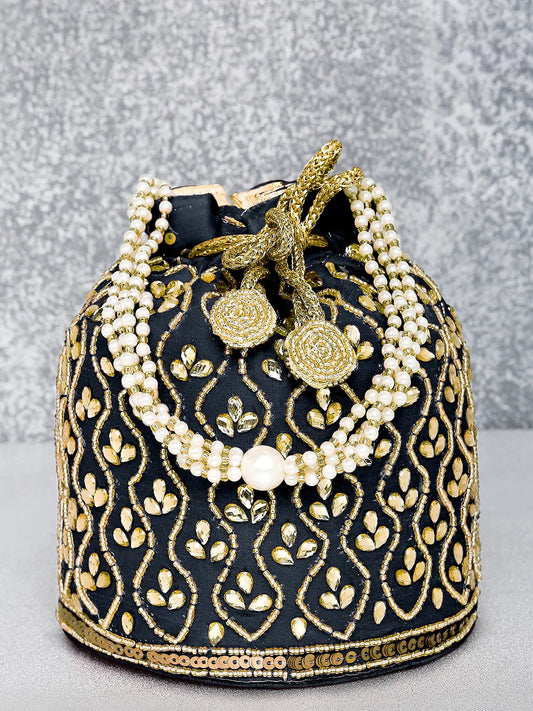 Chic Potli Bag for Fashion Brides - Blue