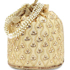Chic Potli Bag for Fashion Brides - Gold