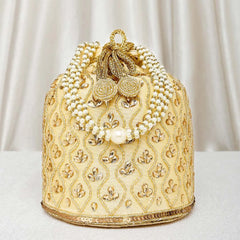 Chic Potli Bag for Fashion Brides - Gold
