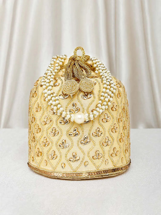 Chic Potli Bag for Fashion Brides - Gold